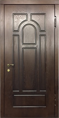 Входная металлическая дверь с отделкой из фрезерованных панелей МДФ ПВХ Входная металлическая дверь с отделкой из фрезерованных панелей МДФ ПВХ