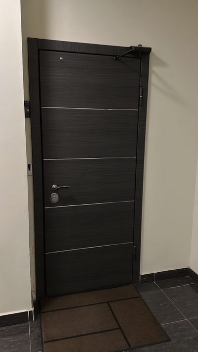 Квартирная дверь с молдингами Квартирная дверь с молдингами