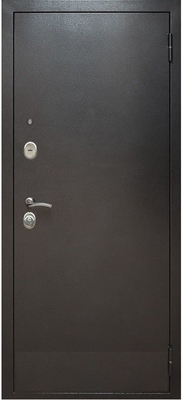 Входная дверь с серым порошковым окрашиванием и белым МДФ с фигурным зеркалом Входная дверь с серым порошковым окрашиванием и белым МДФ с фигурным зеркалом